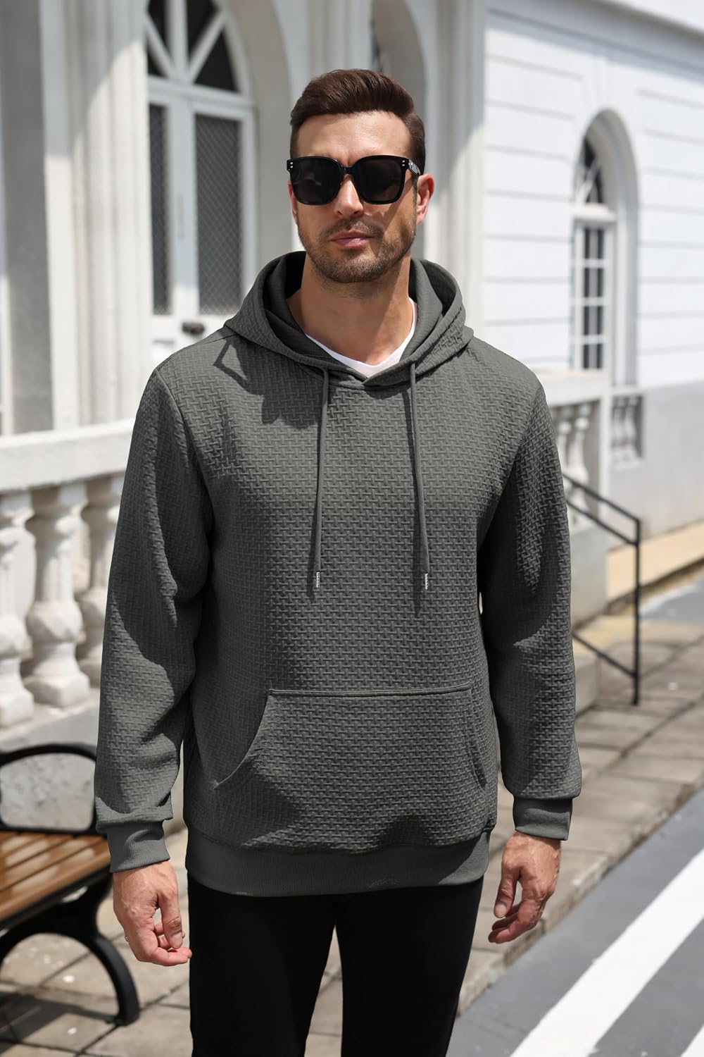 COOFANDY Men's Hoodie Pullover Casual Hooded Sweatshirt Kangaroo Pocket