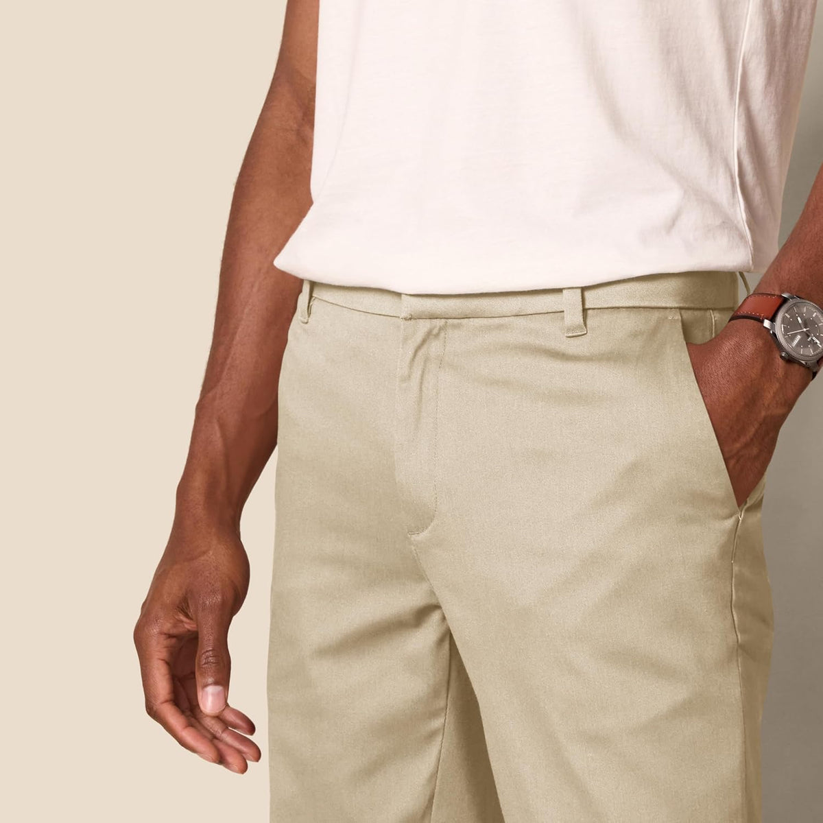 Amazon Essentials Men's Slim-Fit Wrinkle-Resistant Flat-Front Stretch Chino Pant