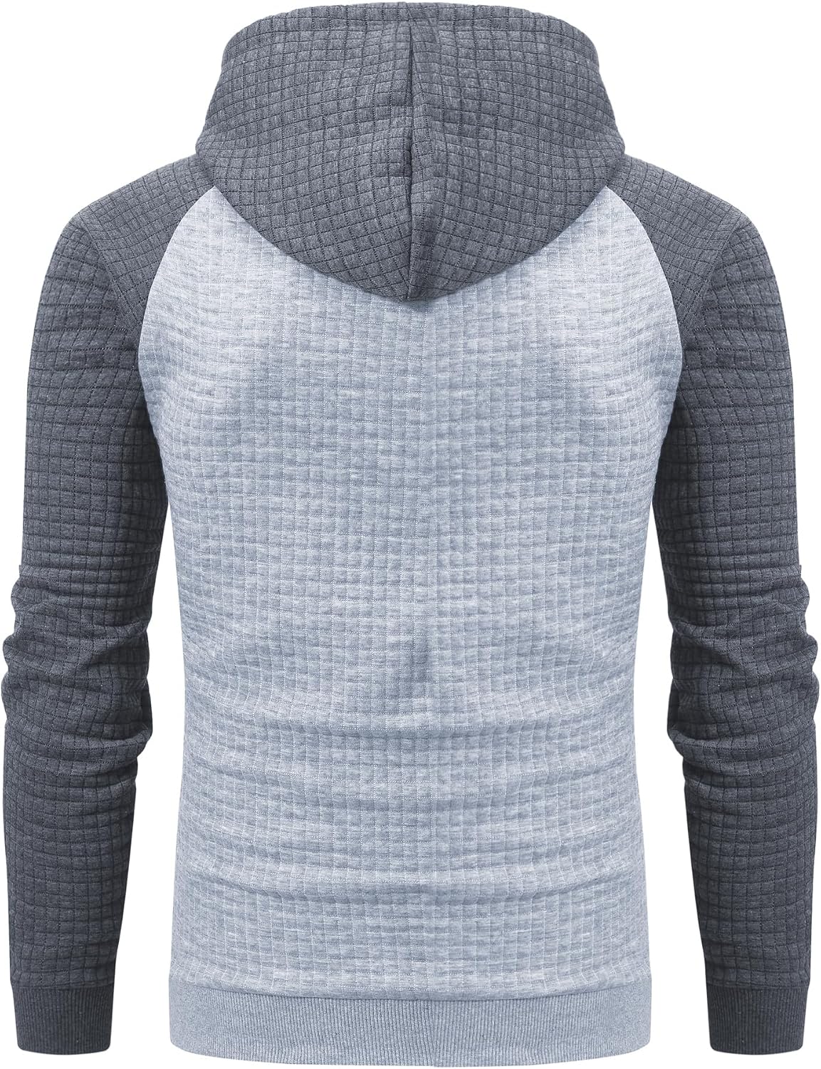 Yundobop Men's Pullover Hoodies Plaid Jacquard with Kangaroo Pocket