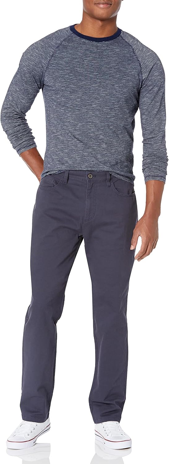 Amazon Essentials Men's Athletic Fit Chinos, Work Pants, 5-Pocket, Cotton Stretch