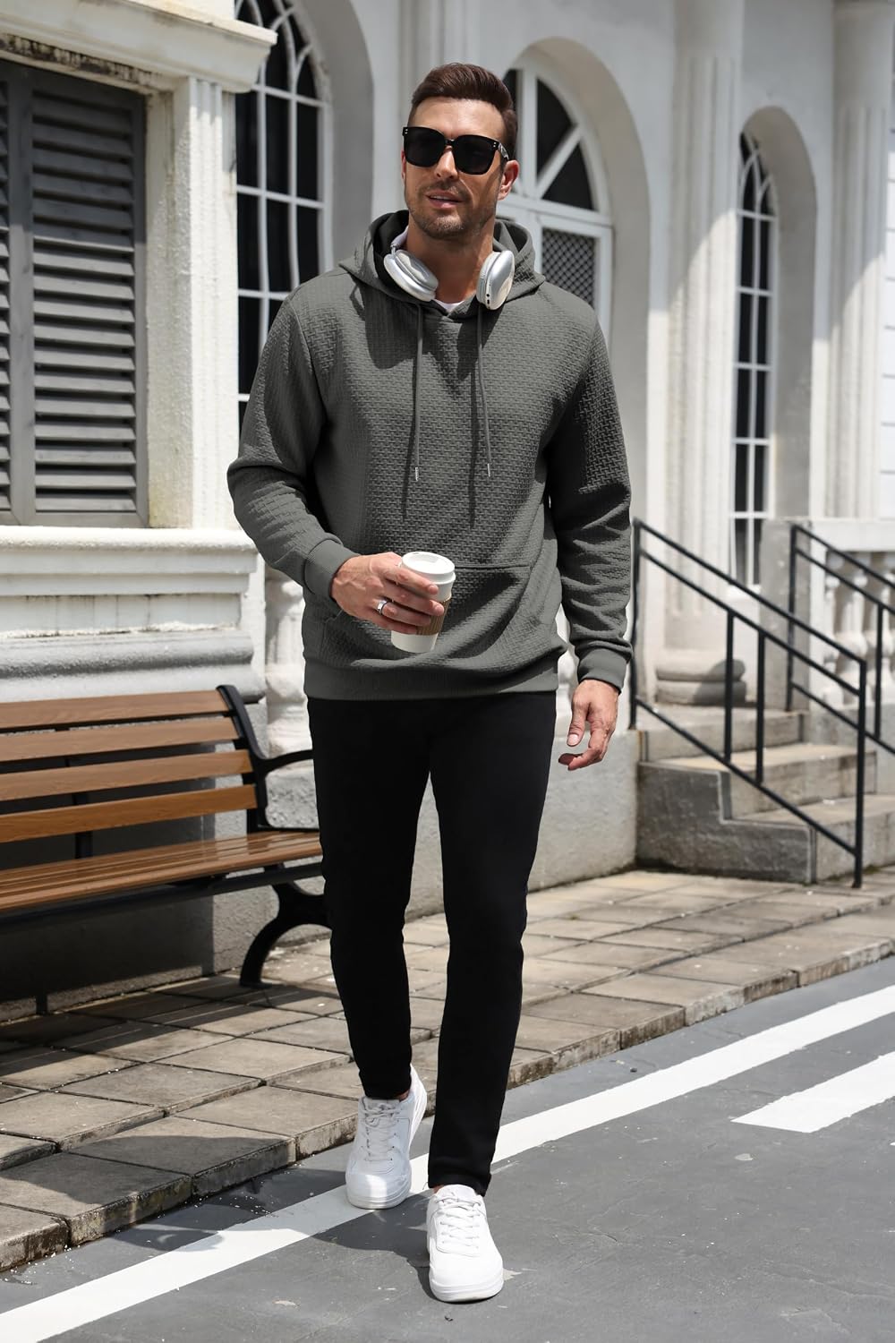 COOFANDY Men's Hoodie Pullover Casual Hooded Sweatshirt Kangaroo Pocket