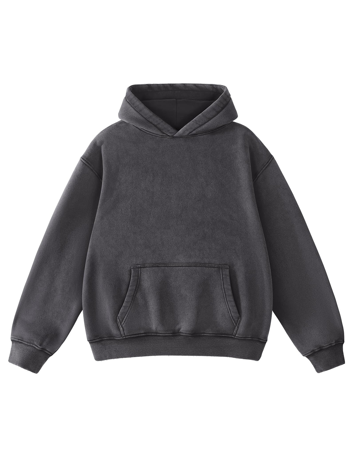FAIABLE Mens Hoodies Oversized Unisex Acid Wash Hoodie Heavyweight Fleece Vintage Cotton Sweatshirt Men Women Streetwear