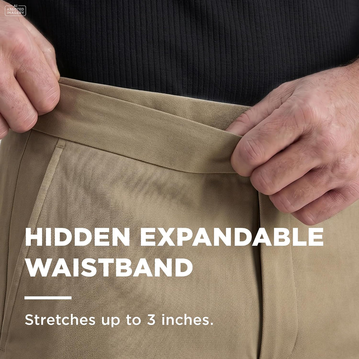 Haggar Men's Classic Fit Premium No Iron Khaki Pant