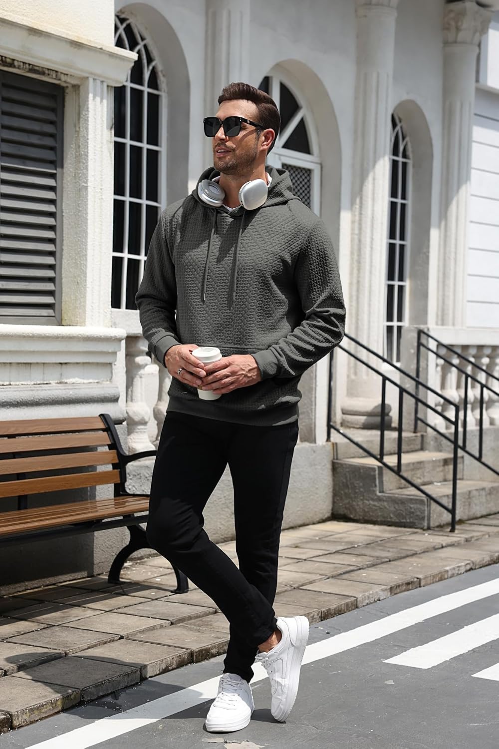 COOFANDY Men's Hoodie Pullover Casual Hooded Sweatshirt Kangaroo Pocket