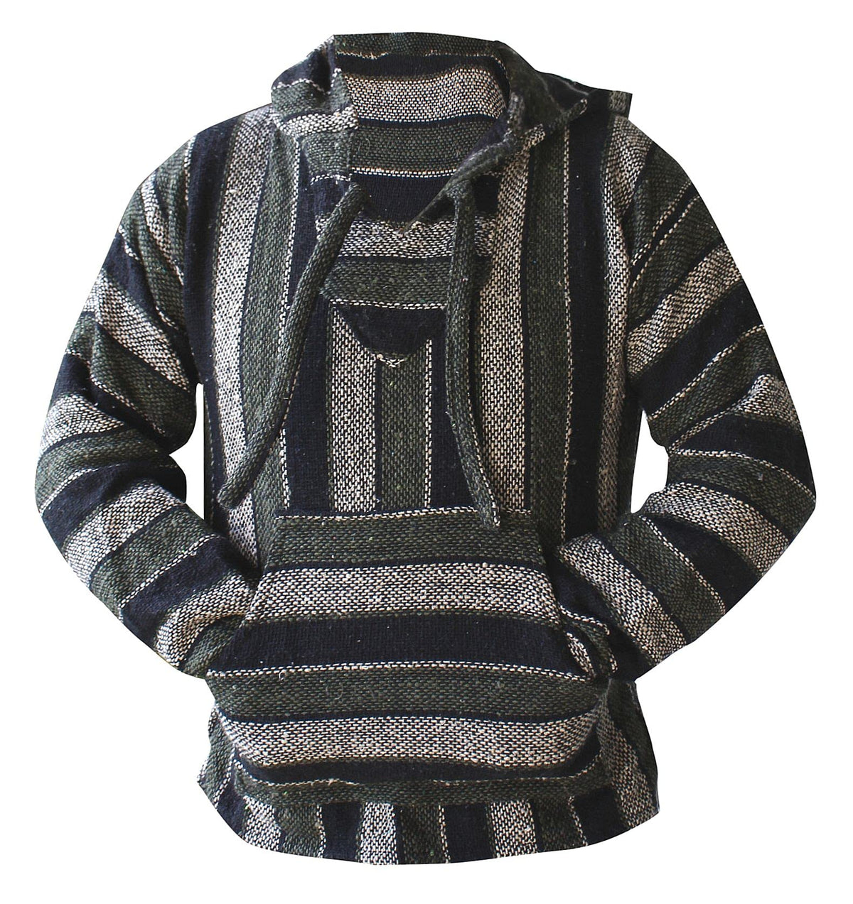 Del Mex Mexican Baja Hoodie Hippie Surf Poncho Sweater Sweatshirt Pullover Jerga
