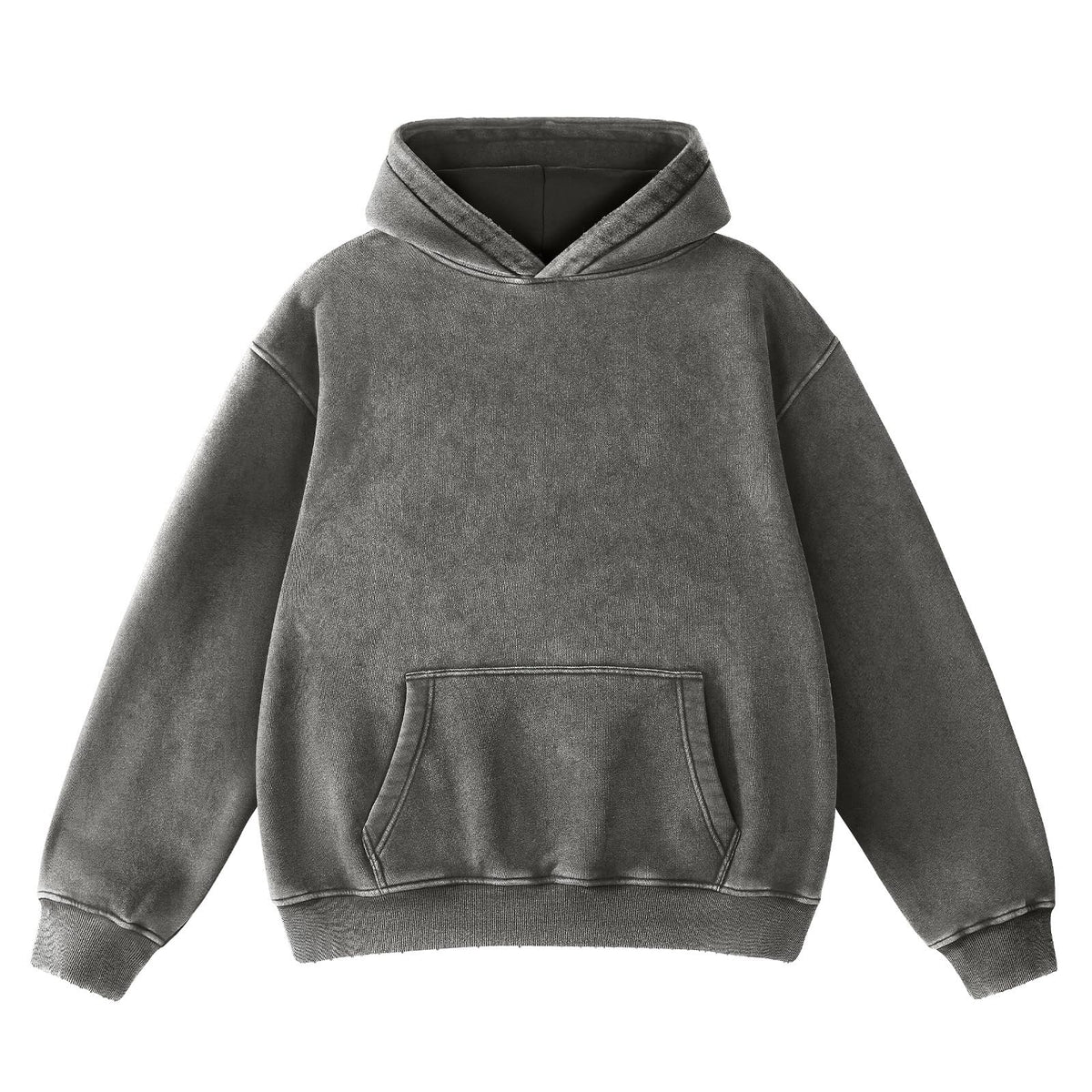 FAIABLE Mens Hoodies Oversized Unisex Acid Wash Hoodie Heavyweight Fleece Vintage Cotton Sweatshirt Men Women Streetwear