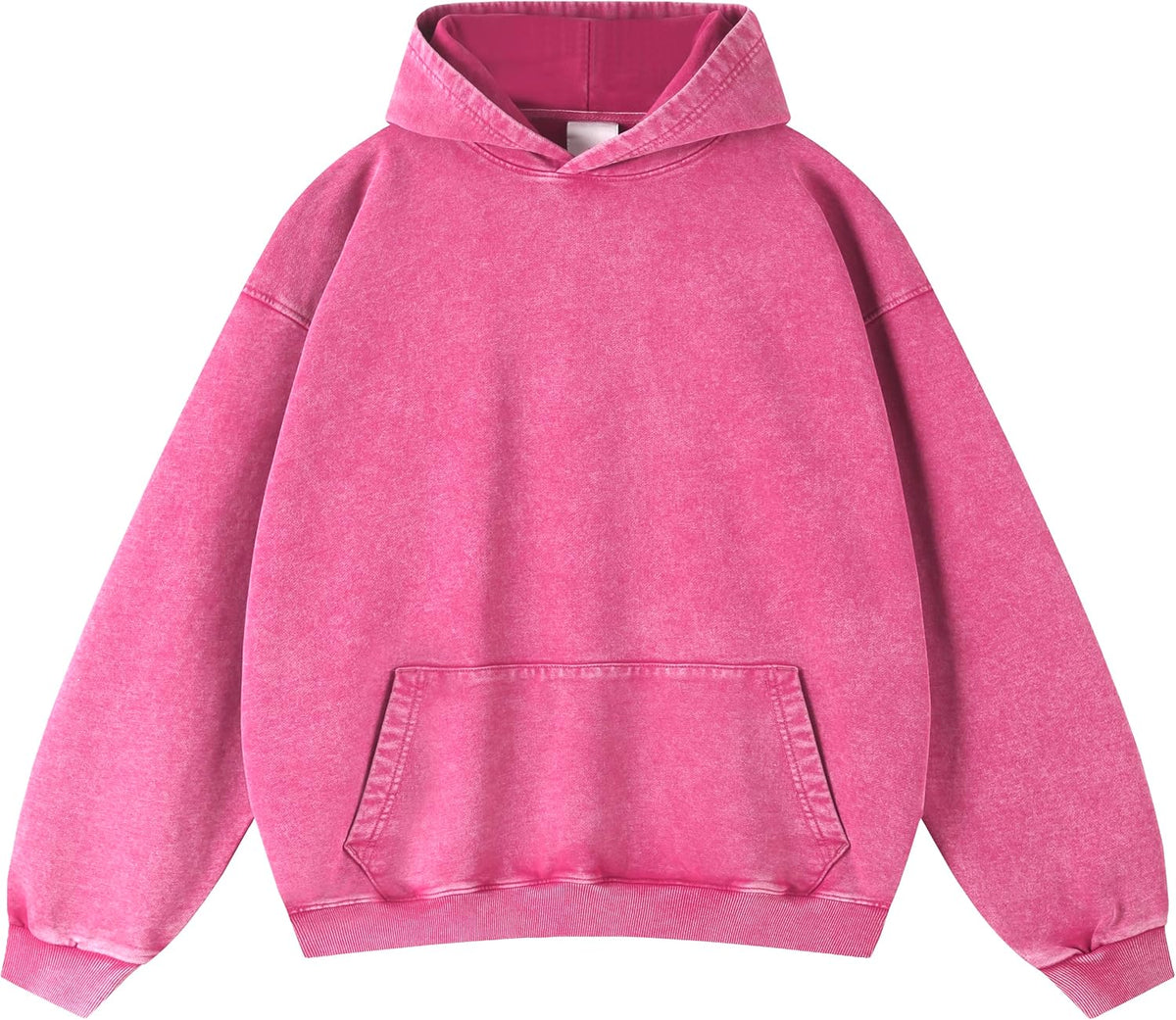 Men Oversized Acid Wash Hoodie Vintage Heavyweight Cotton Top
