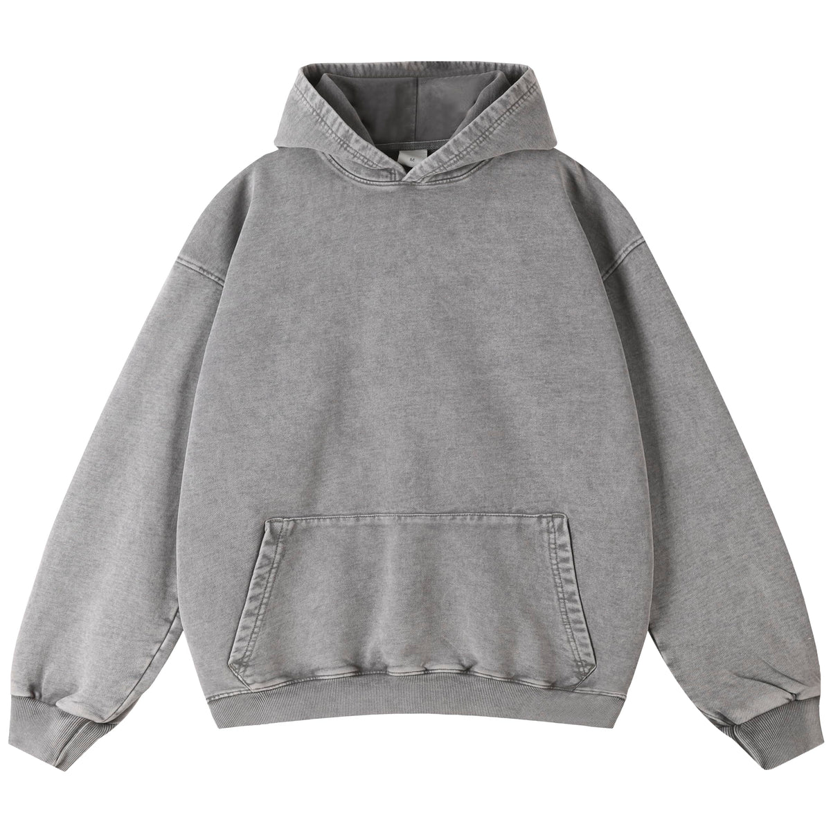 Men Oversized Acid Wash Hoodie Vintage Heavyweight Cotton Top
