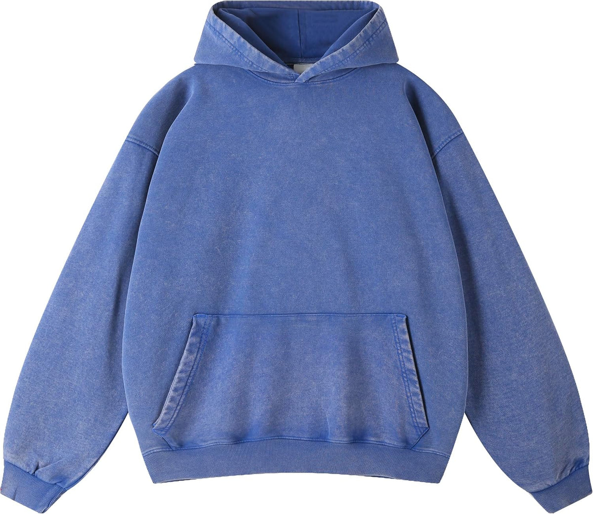 Men Oversized Acid Wash Hoodie Vintage Heavyweight Cotton Top
